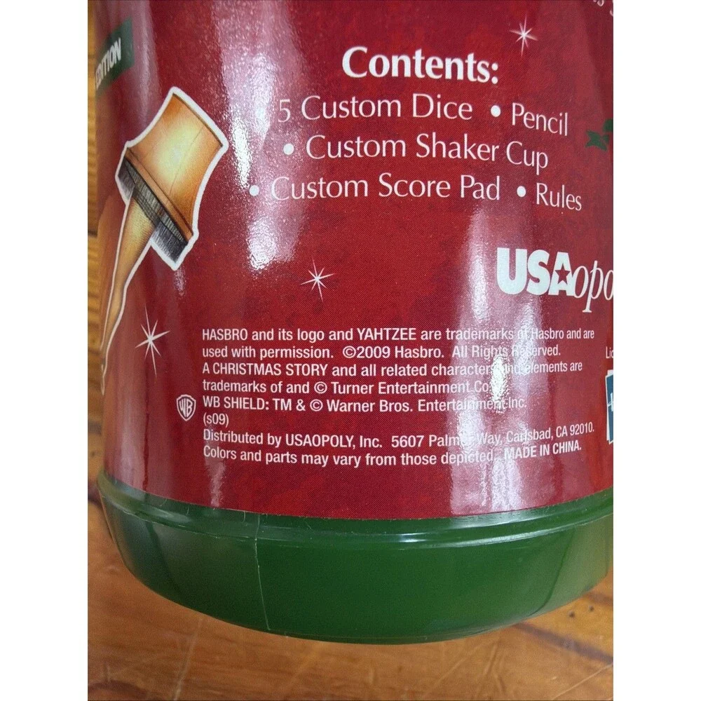 YAHTZEE A Christmas Story Game Canister Collectors Edition (2009) NEW Sealed